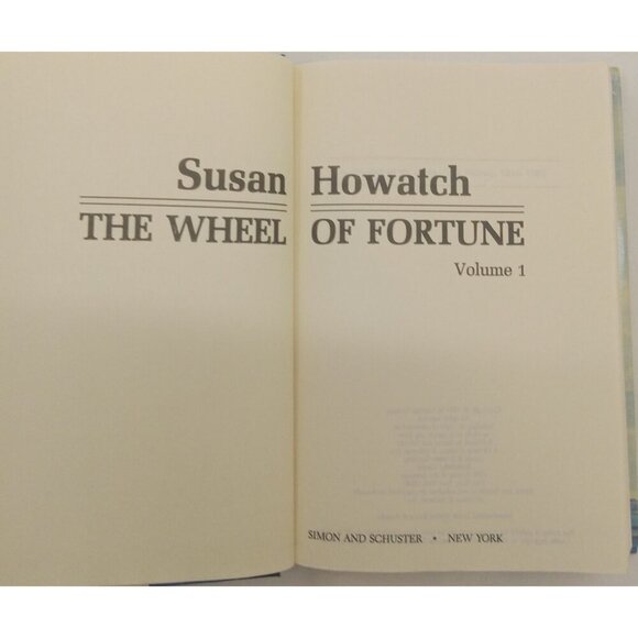 Wheel of Fortune Vol 1 Susan Howatch Historical Gothic Hardcover Vintage Novel - Picture 9 of 10
